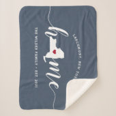 ニューヨークホーム州 パーソナライズされた シェルパブランケット (正面)