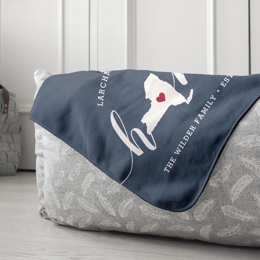 ニューヨークホーム州 パーソナライズされた シェルパブランケット