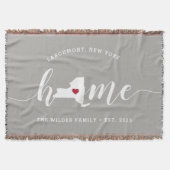 ニューヨークホーム州 パーソナライズされた スローブランケット (正面)