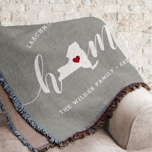 ニューヨークホーム州 パーソナライズされた スローブランケット