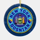 ニューヨークボスニアアメリカンホリデーデコレーション セラミックオーナメント (正面)