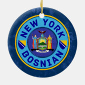 ニューヨークボスニアアメリカンホリデーデコレーション セラミックオーナメント (裏面)