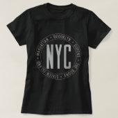 ニューヨークボルオウスファイブボルオウスニューヨークNYC愛好家とレス Tシャツ (デザイン正面)