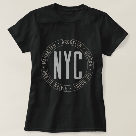 ニューヨークボルオウスファイブボルオウスニューヨークNYC愛好家とレス Tシャツ (デザイン正面)