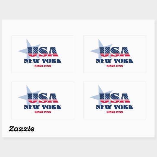 ニューヨークマイホーム州シール 長方形シール (シート)