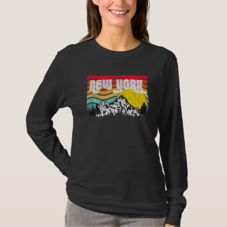 ニューヨークマウンテンズアディロンダックスフォレストヴィンテージサン Tシャツ