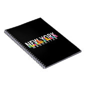 ニューヨークマンハッタンスカイラインと手のひら ノートブック (右側)