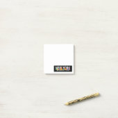 ニューヨークマンハッタンスカイラインと手のひら ポストイット (デスク上)