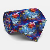 ニューヨークマンハッタンスカイライン ネクタイ (ロール)