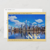 ニューヨークマンハッタンNYCシティUSA建物 ポストカード (正面/裏面)