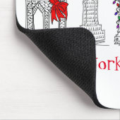 ニューヨークメリークリスマスNYCホリデーランドマークス マウスパッド (コーナー)