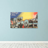 ニューヨークラージレターシーンニューヨーク州2 キャンバスプリント (インサイチュ (ウッドフロア))