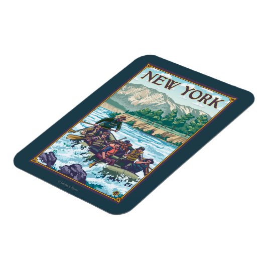 ニューヨークリバーラフティングシーン マグネット (左側)