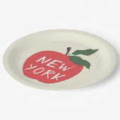 ニューヨークレッドアップルパーティー ペーパープレート (アングル)