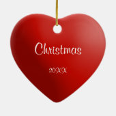 ニューヨークレッドポインセチアハートキープサケオーナメント セラミックオーナメント (裏面)