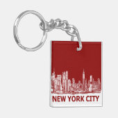 ニューヨークレッドマルーン キーホルダー (正面左)