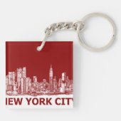 ニューヨークレッドマルーン キーホルダー (裏面)