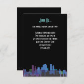 ニューヨークレディリバティバーバルミツワーパーティーカード 招待状 (正面/裏面)