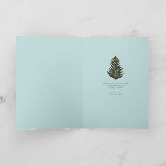 ニューヨークロックフェラーセンタークリスマススケートで滑る  シーズンカード (内部)