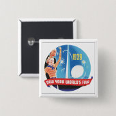 ニューヨークワールドズフェア1939 缶バッジ (正面&裏面)