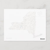 ニューヨークヴィンテージ写真マップアンティーク州グラフ ポストカード (裏面)