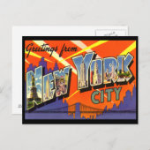 ニューヨークヴィンテージ挨拶はがき ポストカード (正面/裏面)