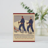 ニューヨークヴィンテージ旅行ポスタースキー ポストカード (スタンド正面)