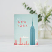ニューヨークヴィンテージ旅行ポスター – アートポストカード ポストカード (スタンド正面)