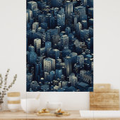 ニューヨーク万華鏡のように千変万化するパターン ポスター (キッチン)