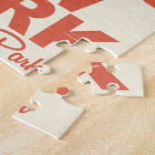 ニューヨーク中央公園ヴィンテージ旅行ポスター ジグソーパズル (側面)