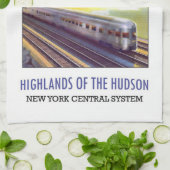 ニューヨーク中央列車ヴィンテージイメージタオル キッチンタオル (折り畳み)