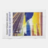 ニューヨーク中央列車ヴィンテージイメージタオル キッチンタオル (横)
