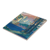 ニューヨーク中央線のヴィンテージ旅行ポスター タイル (側面)