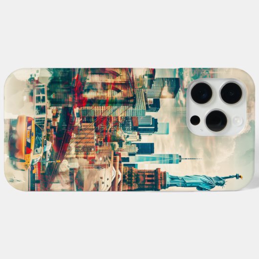 ニューヨーク交響楽団:自由とイエロータクシーの像 Case-Mate iPhoneケース (裏面 (横))