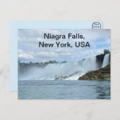 ニューヨーク側のナイアグラ秋の写真 シーズンポストカード (正面/裏面)