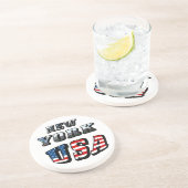 ニューヨーク写真とアメリカ文字 コースター (側面)