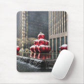 ニューヨーク写真クリスマスデコレーション雪 マウスパッド (マウス)