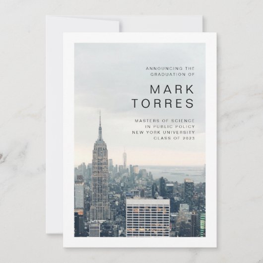 ニューヨーク卒業発表 招待状 (正面)