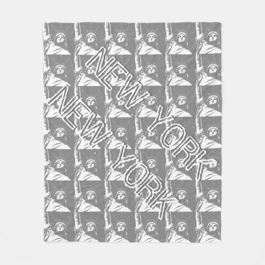 ニューヨーク土産毛布の自由デコールの像 フリースブランケット (正面)