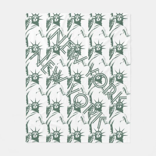 ニューヨーク土産毛布の自由デコールの像 フリースブランケット (正面)