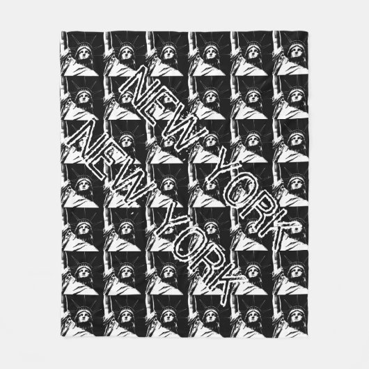 ニューヨーク土産毛布の自由デコールの像 フリースブランケット (正面)