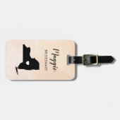 ニューヨーク地図スーツケースタグ, ウェディングパーティー歓迎 ラゲッジタグ (正面横)