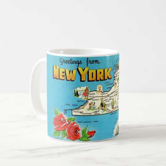 ニューヨーク地図マグ コーヒーマグカップ (正面左)