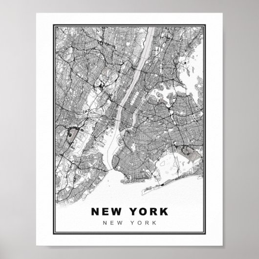 ニューヨーク地図 ポスター (正面)