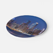 ニューヨーク夜スカイライン ペーパープレート (アングル)