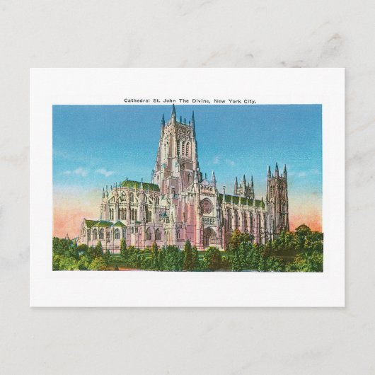 ニューヨーク大聖堂聖ヨハネ大聖堂 ポストカード (正面)