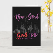 ニューヨーク女子旅2023 NYCバケーション2023 レディース カード (黄色い花)