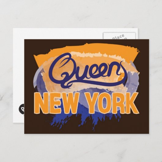 ニューヨーク女王の郵便はがき ポストカード (正面/裏面)