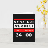 ニューヨーク対ドナルド・トランプ有罪34カウント カード (黄色い花)