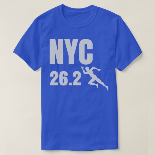 ニューヨーク専攻のマラソンNYCランニングデザイン Tシャツ (デザイン正面)